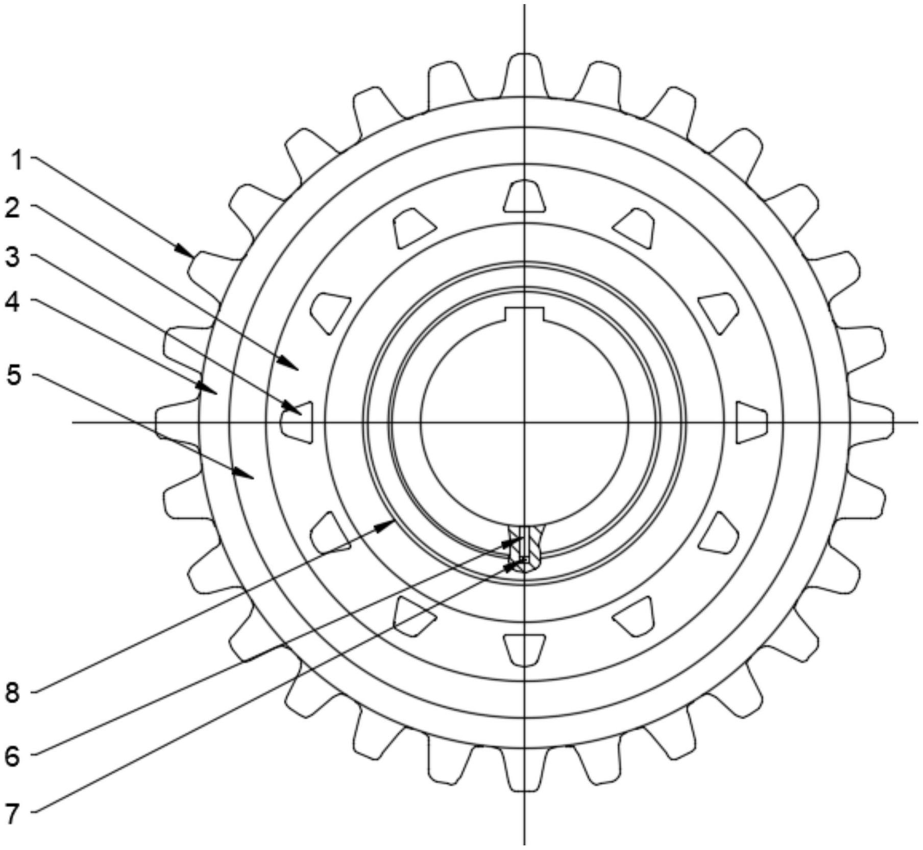 cn212839258u_一种内凹开孔腹板设计的新型泵传动齿轮有效