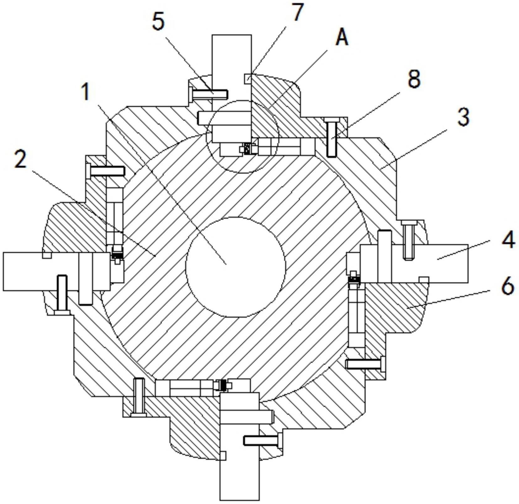 一种板锤楔块锁紧装置