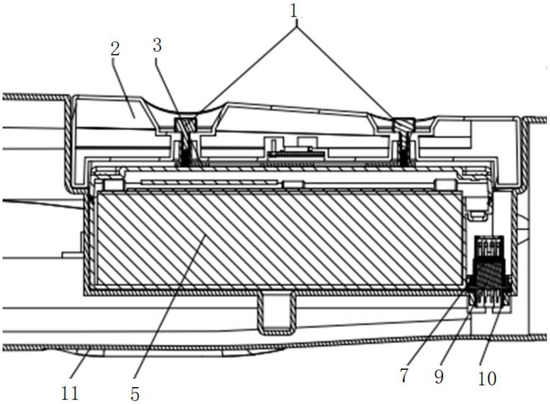 一种智能遥控救生艇可拆卸电池结构