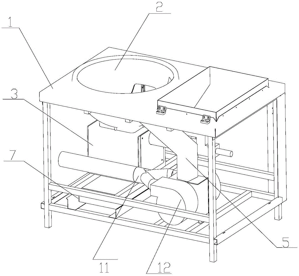 一种燃烧生物质颗粒的锅灶