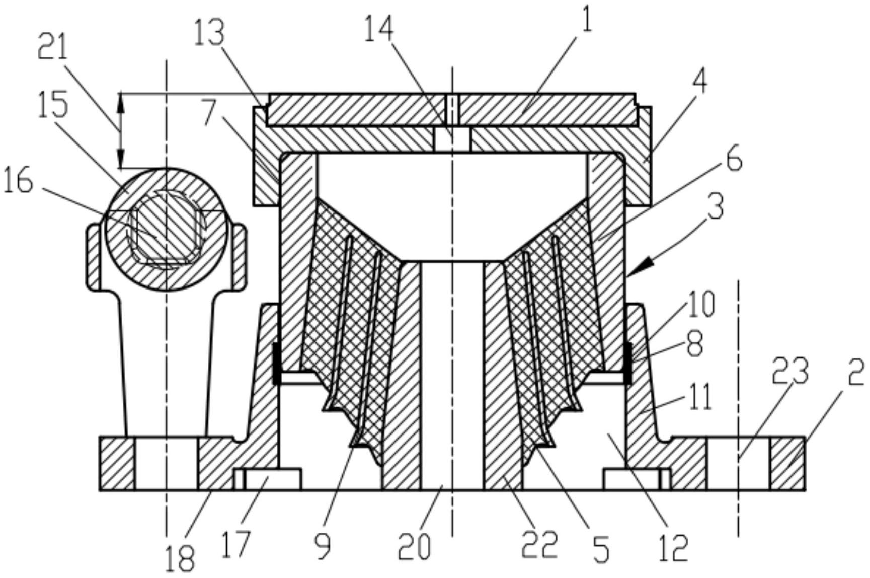 铁道货车转向架用长行程弹性旁承及铁道货车转向架