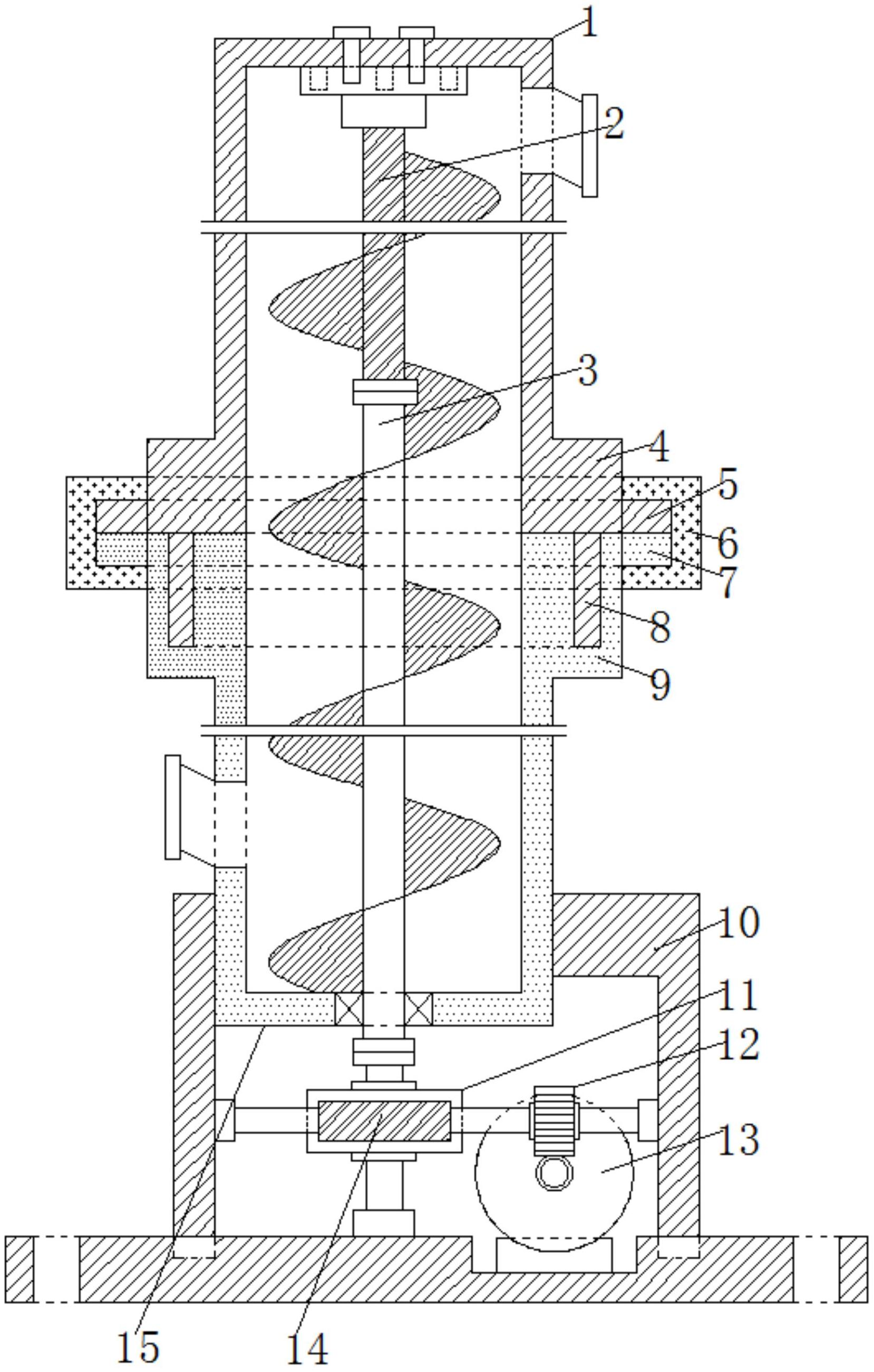 一种面粉垂直螺旋输送机