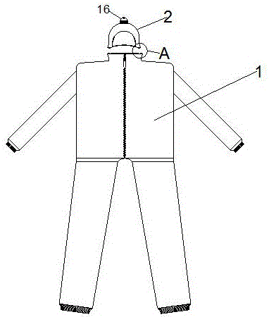 一种玻璃生产用主动隔热防护服