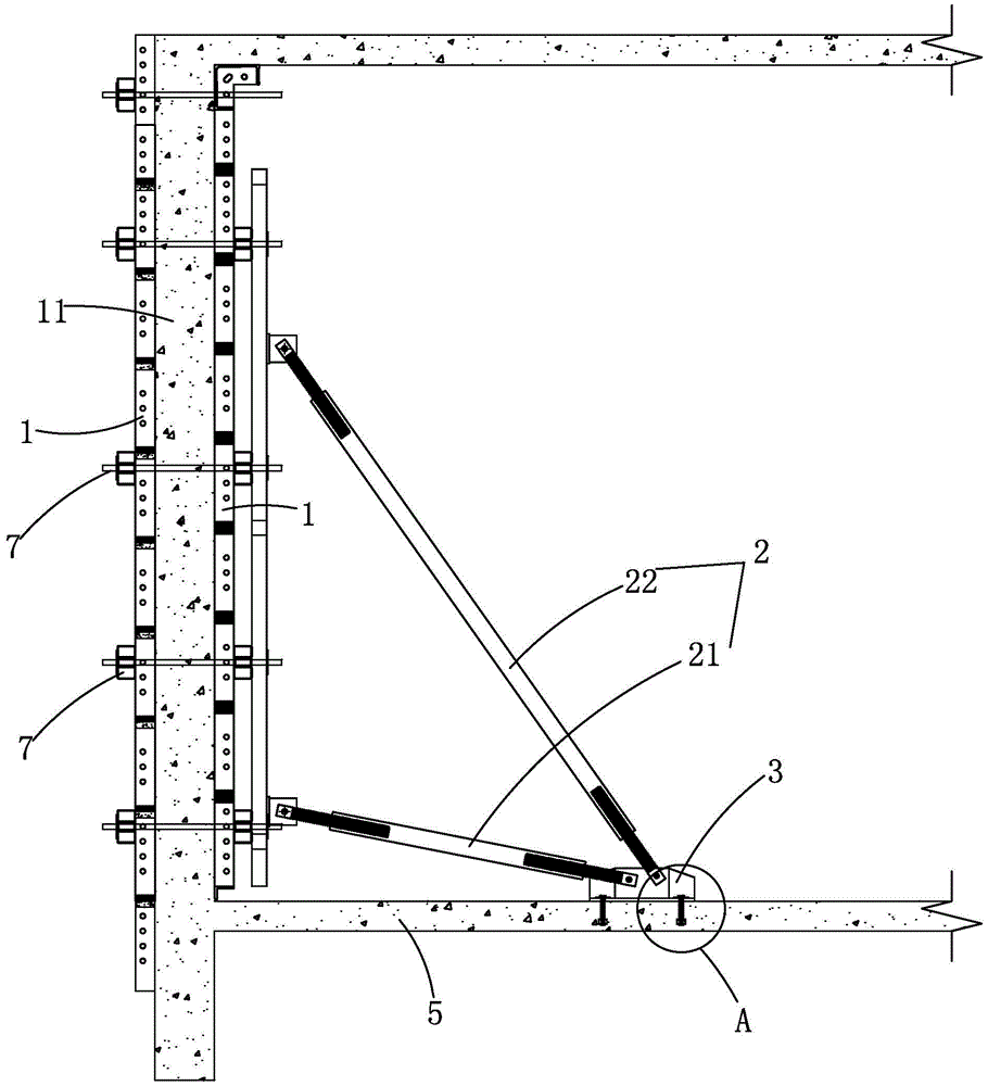 铝模斜撑加固结构