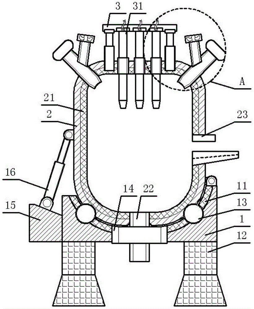 一种具有均匀投料功能的电弧炉