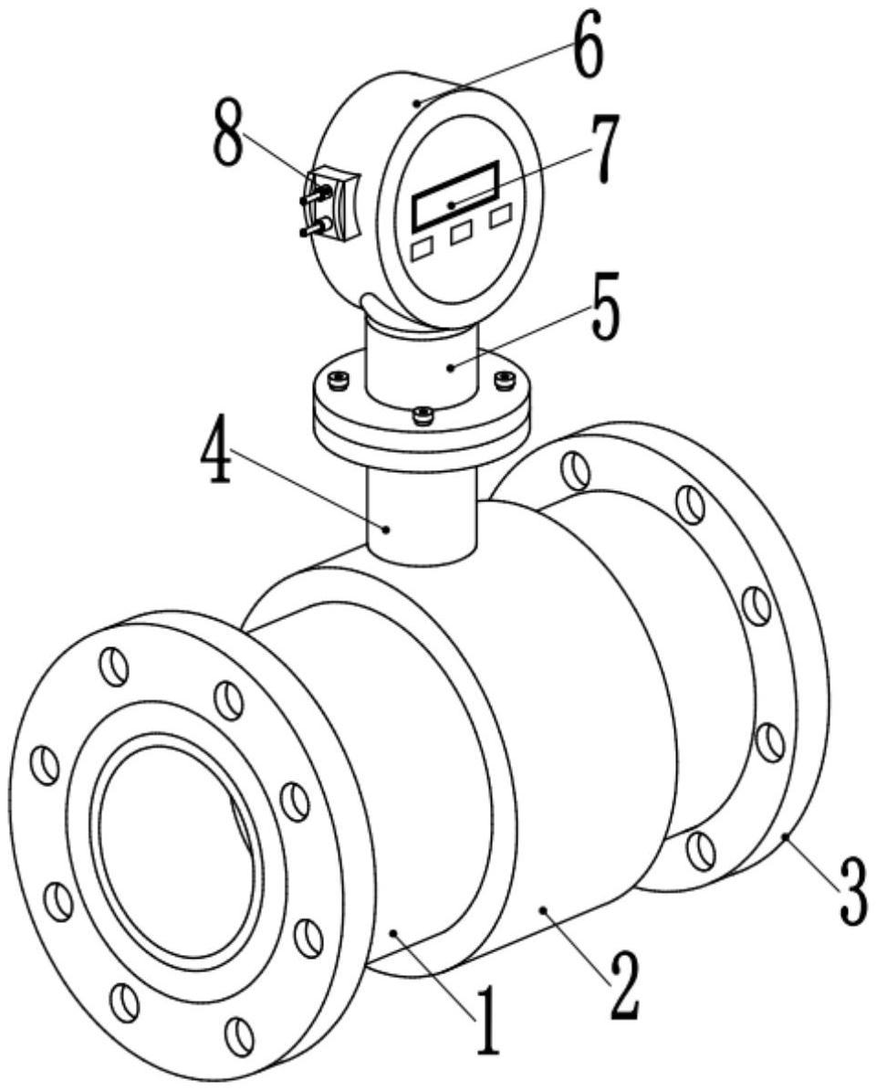 电磁流量计结构示意图图片