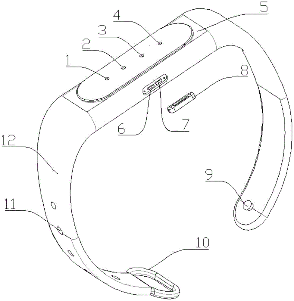 一种基于红点指示系统的防跌倒手环
