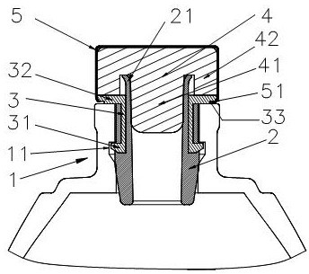内置式瓶盖及封口结构