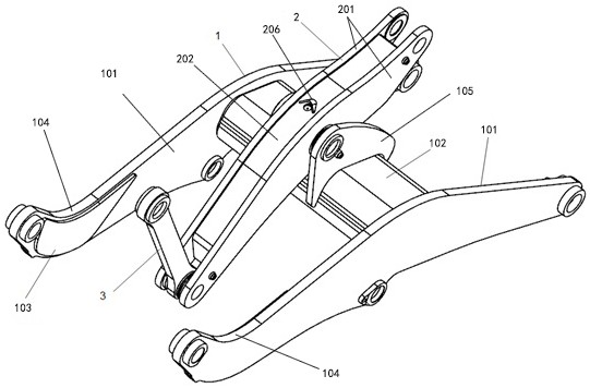一种装载机用连杆机构