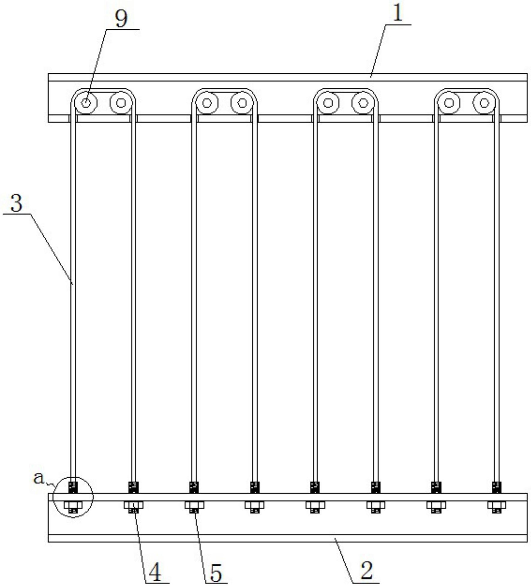 一种便于钢丝松紧度调节的隐形防盗网