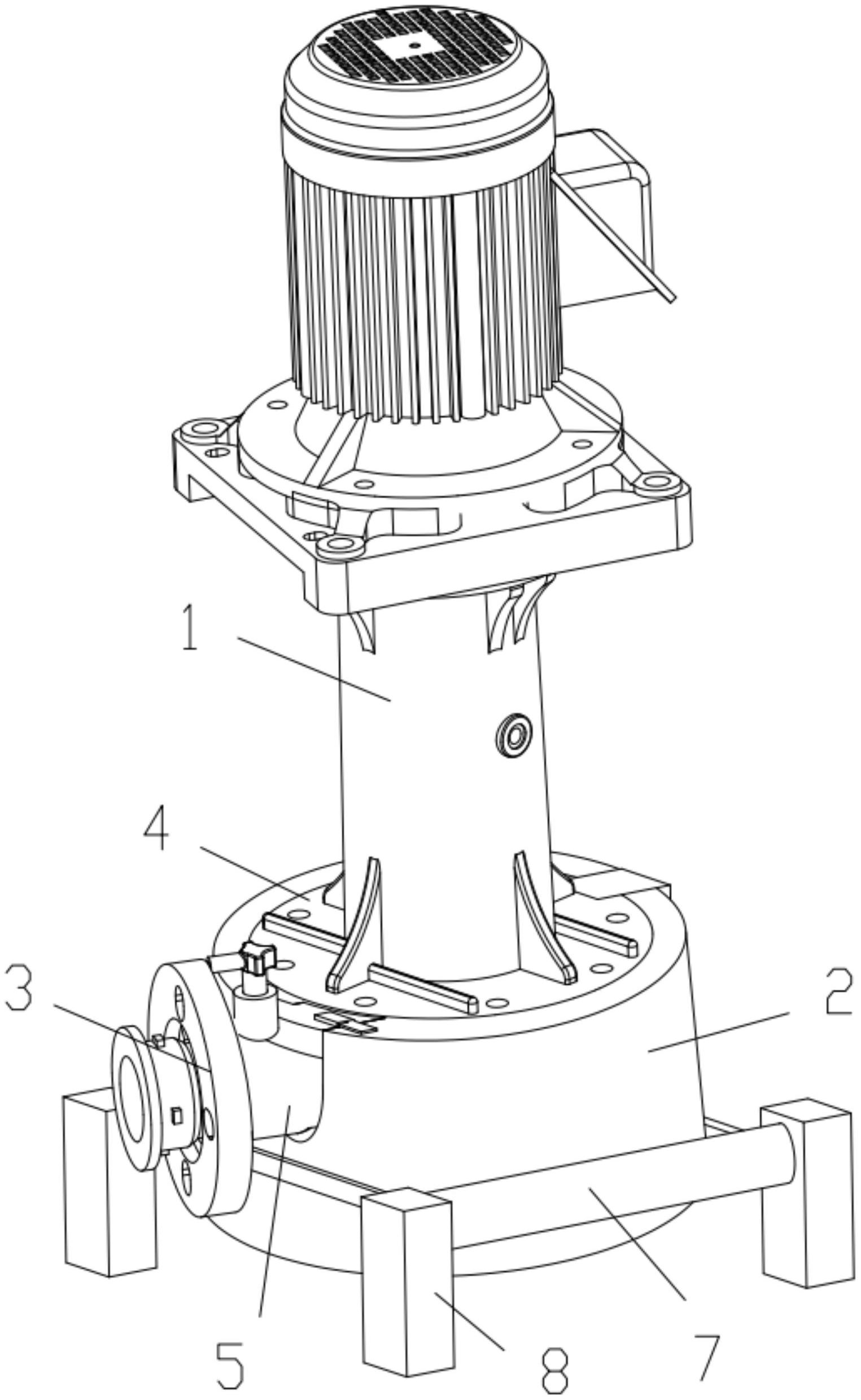 一种立式泵的固定结构