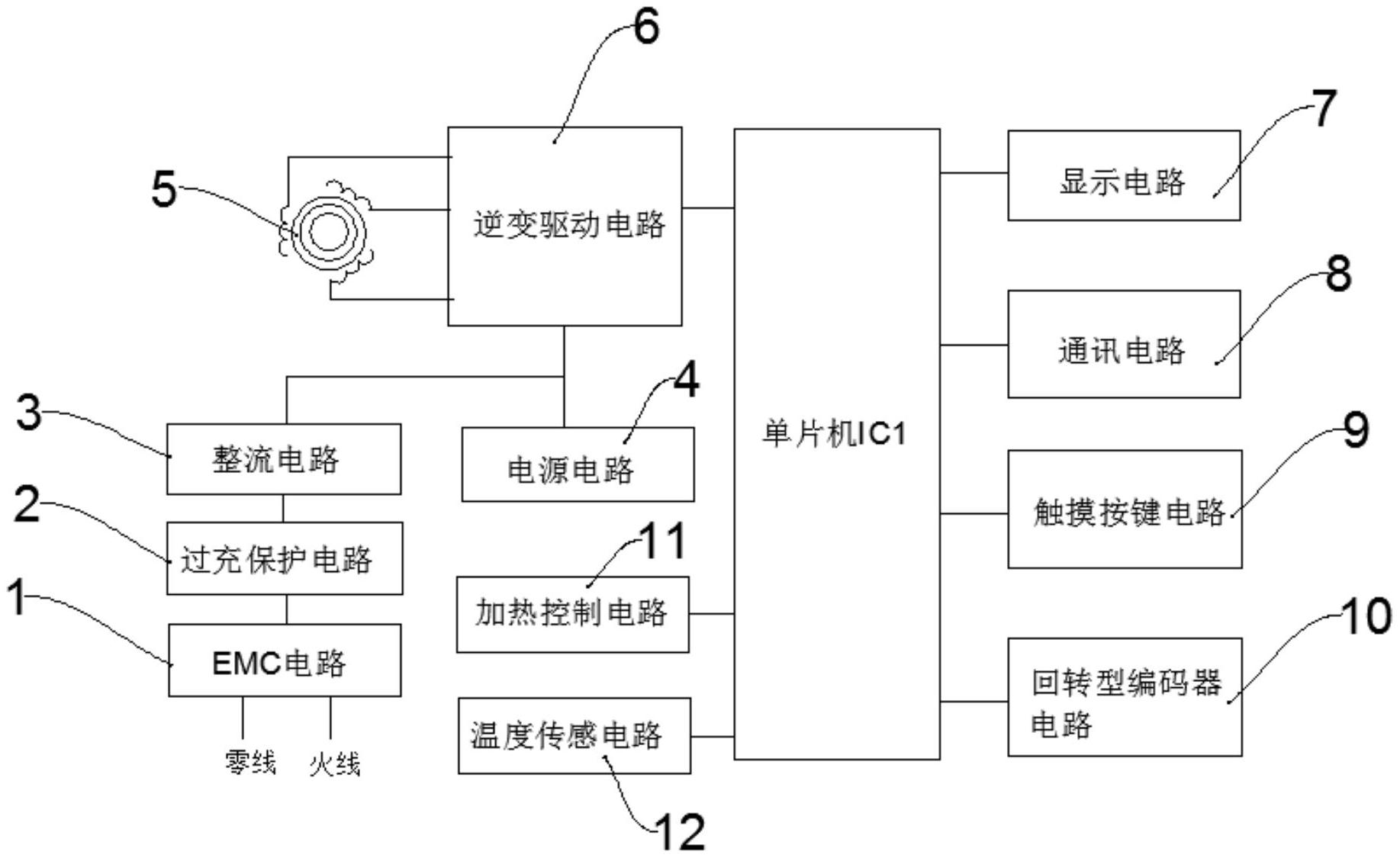 一种采用直流无刷电机的多功能厨师机及其控制电路