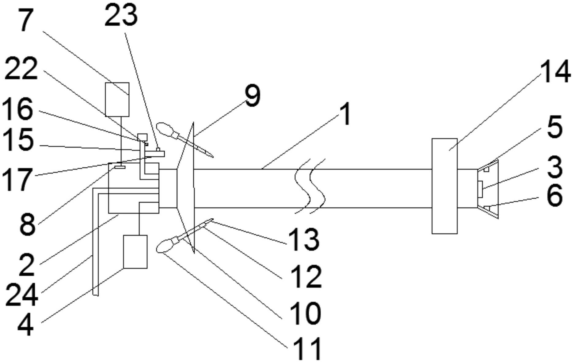 和电源,位于所述操作手柄下方的胃镜导管上设有口腔液体吸附结构,所述