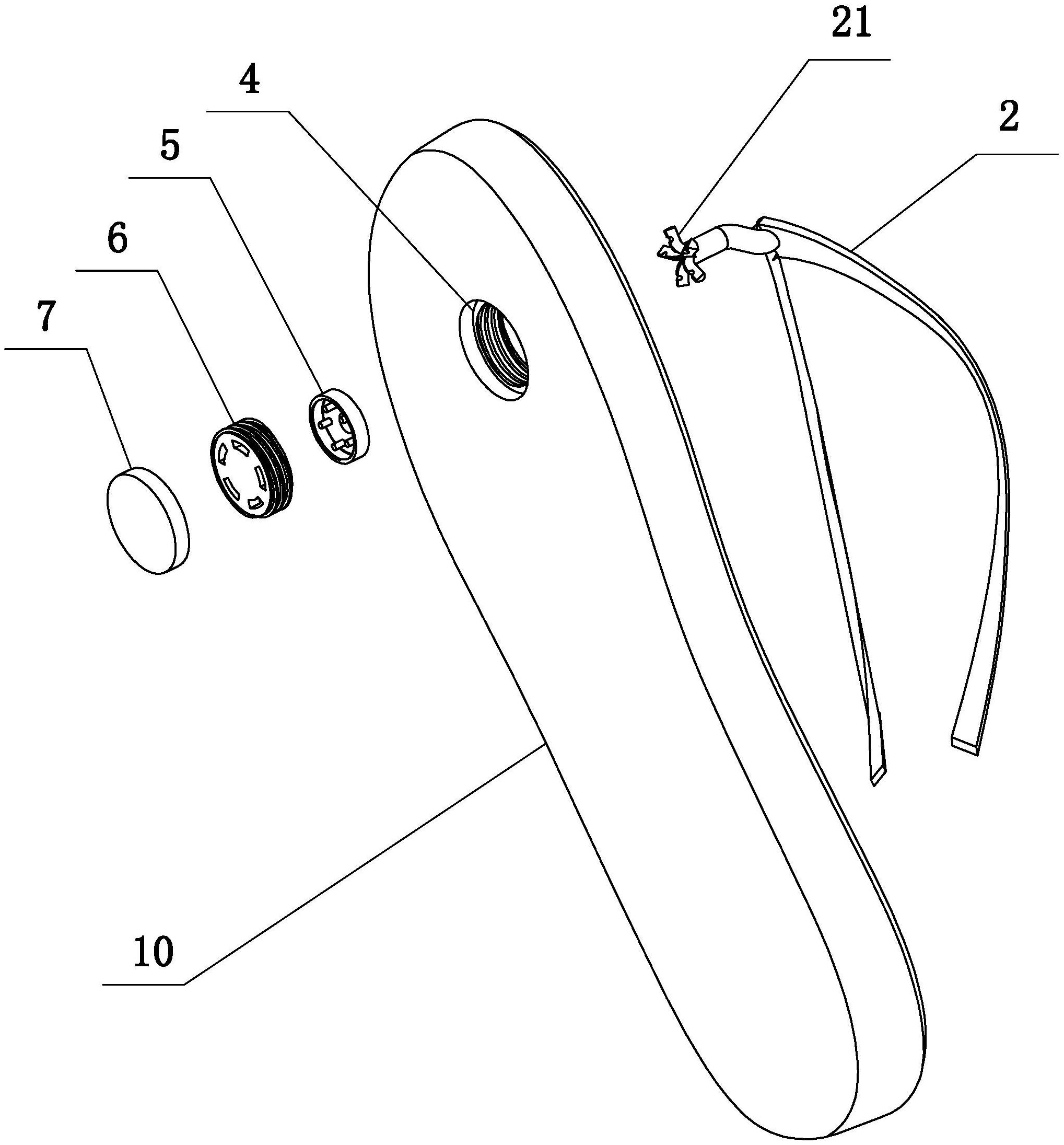 一种结构加强的人字拖鞋