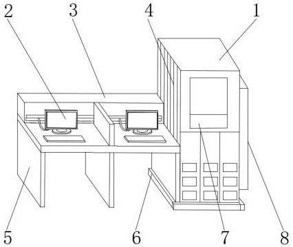 学校机房简笔画图片