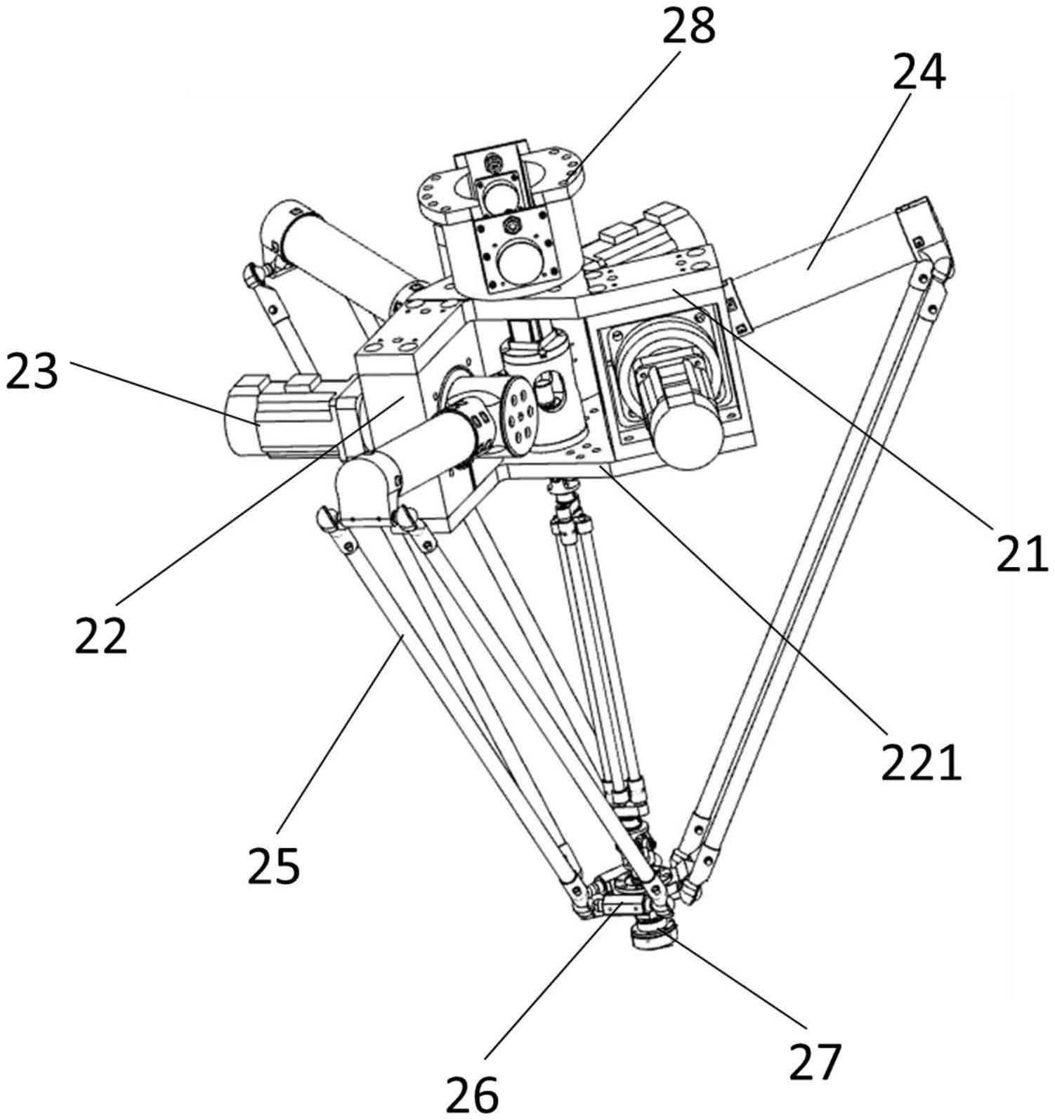 cn213057689u_食品装箱装置及其蜘蛛机械手