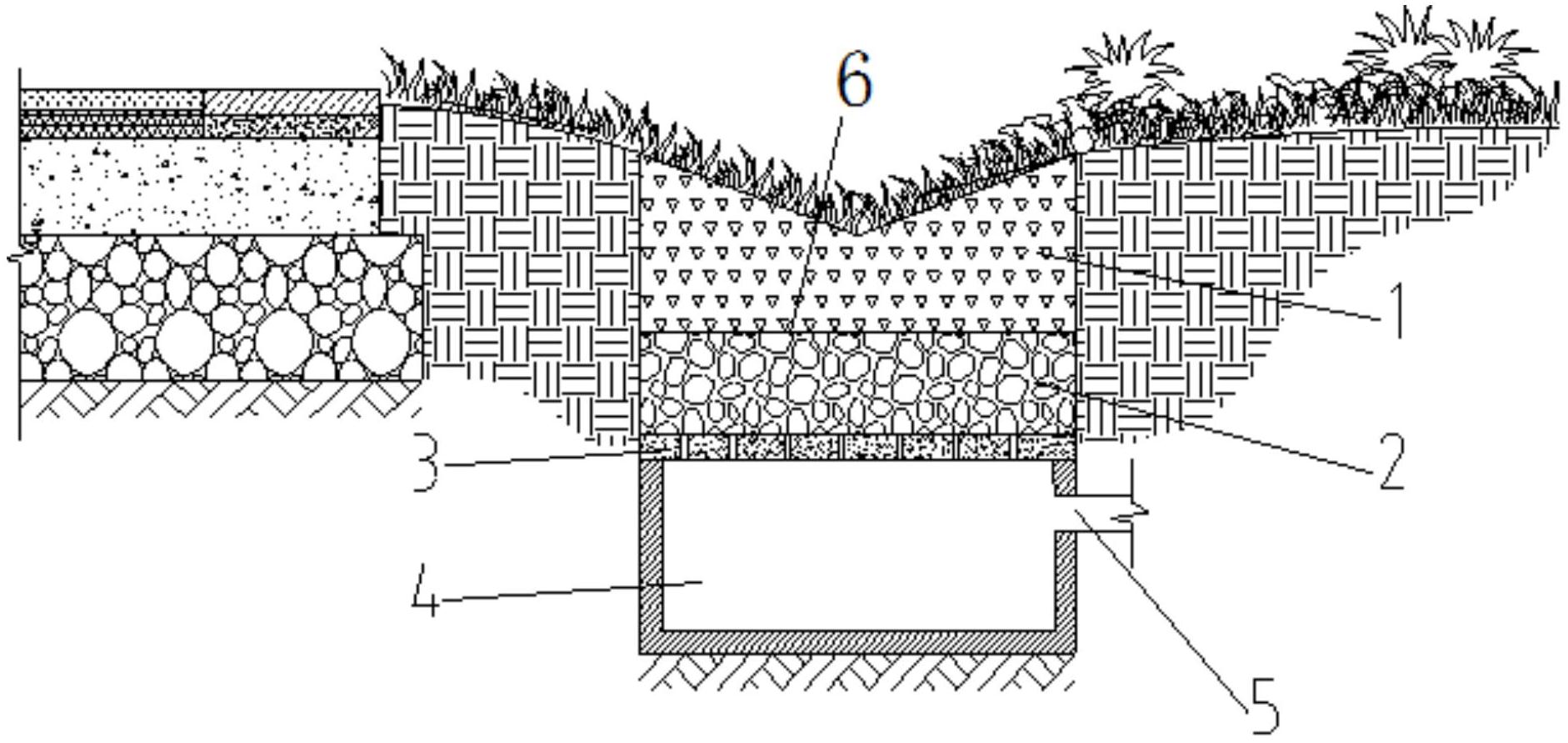 一种蓄净雨水一体的生态滤沟