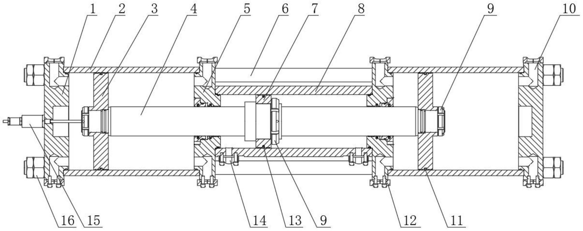 一种液压压缩机双作用液压缸活塞锁紧结构