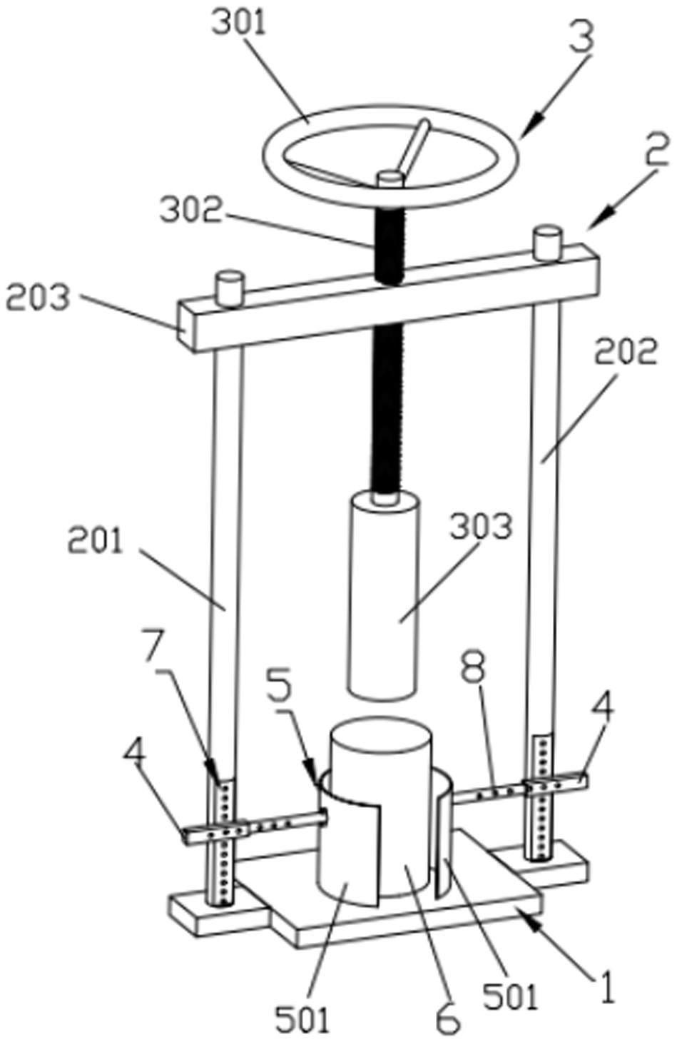 一种用于旋转压实试件钻芯的固定装置