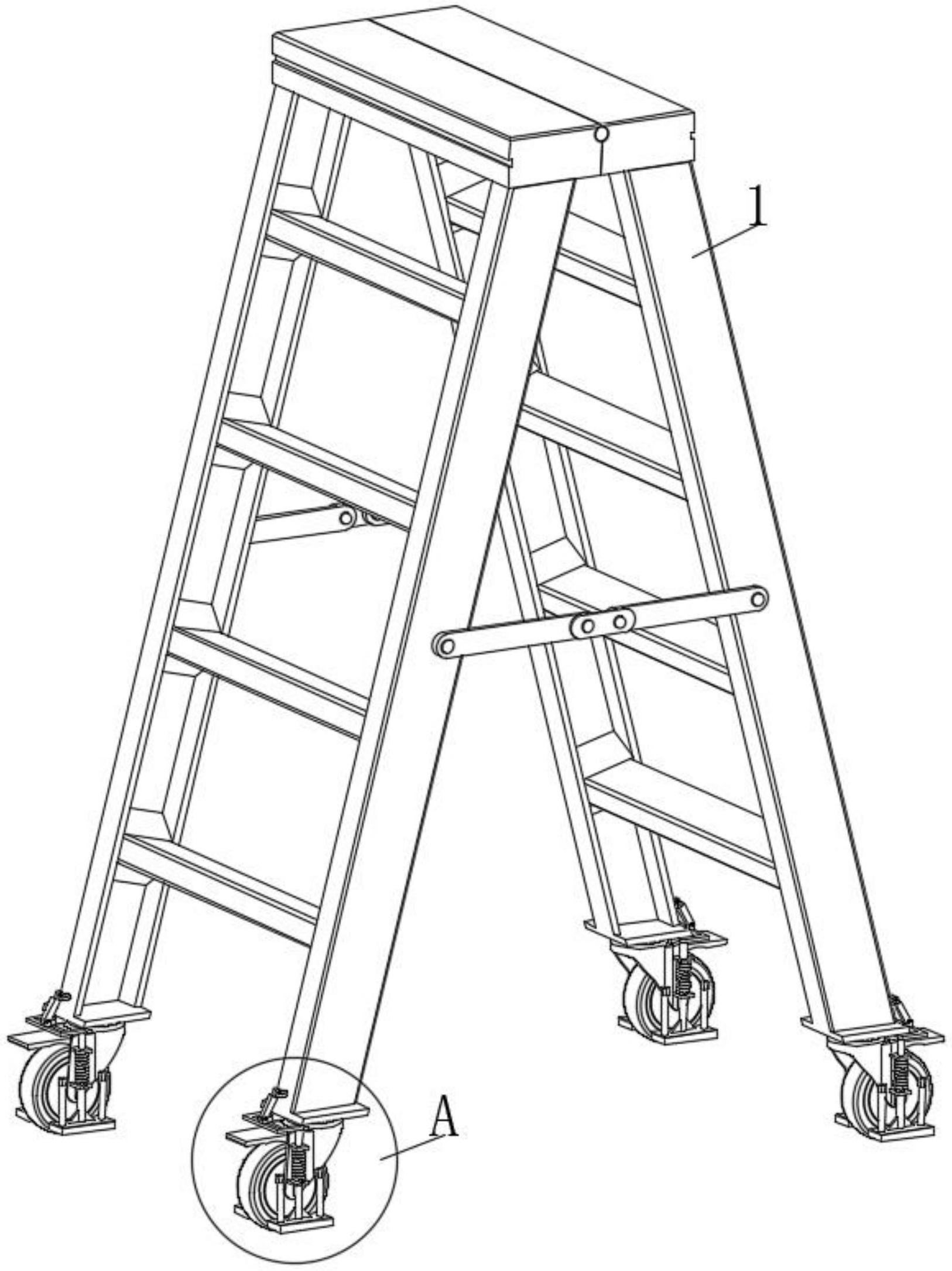 一种登高作业梯凳防滑机构