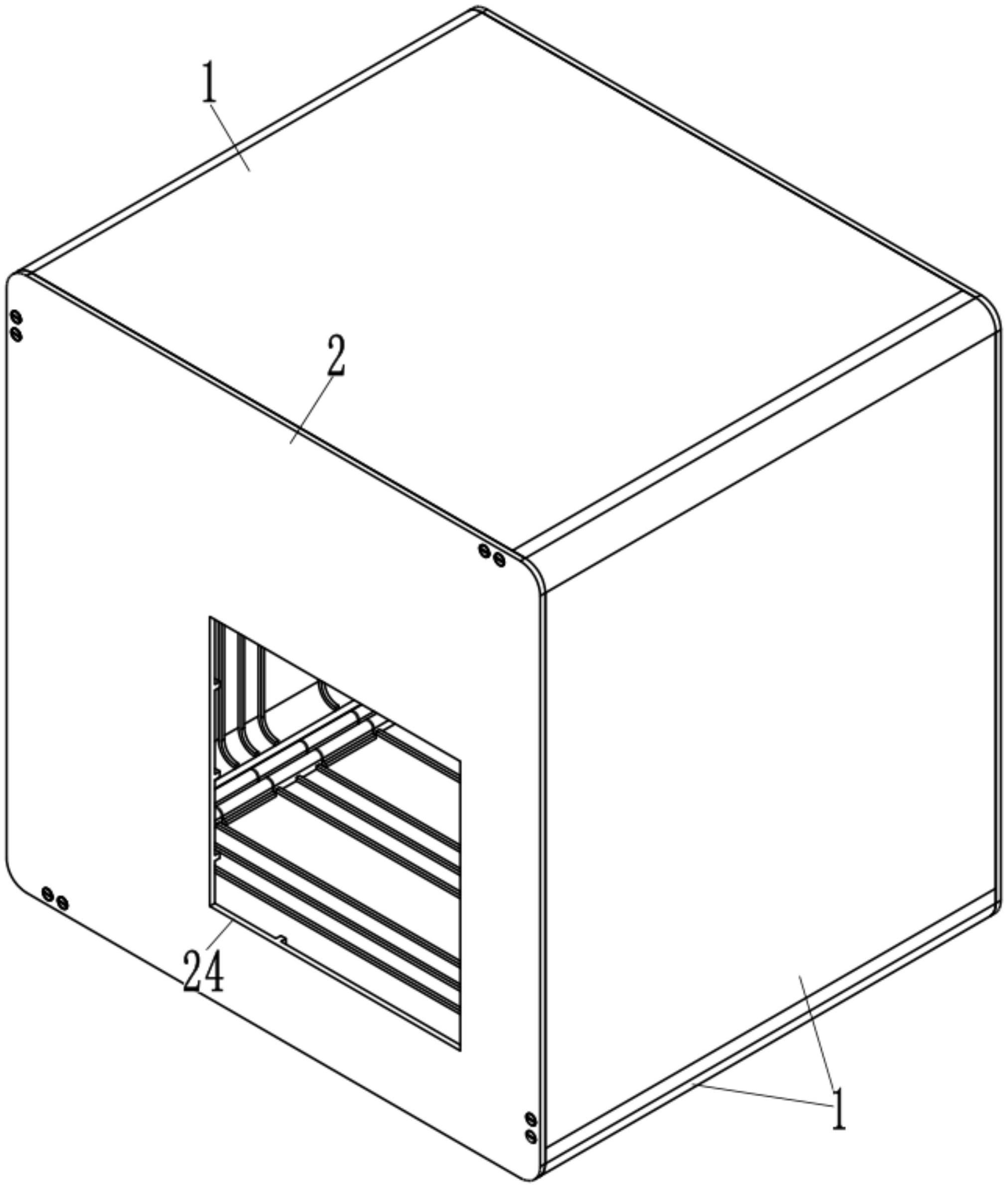 一种无边框风机箱的箱体结构