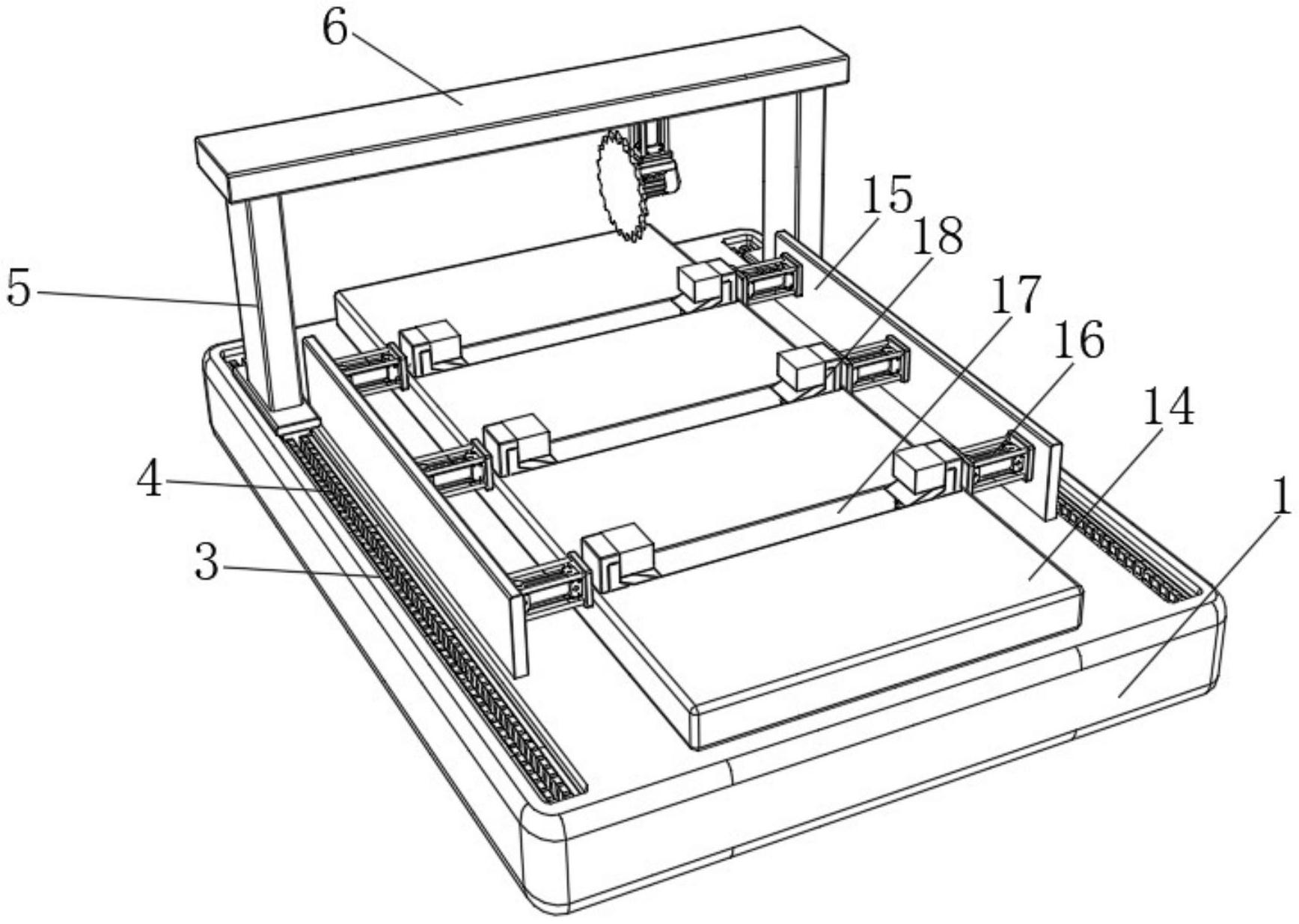 cn213107059u_一种便于固定材料的家装施工用板材切割装置