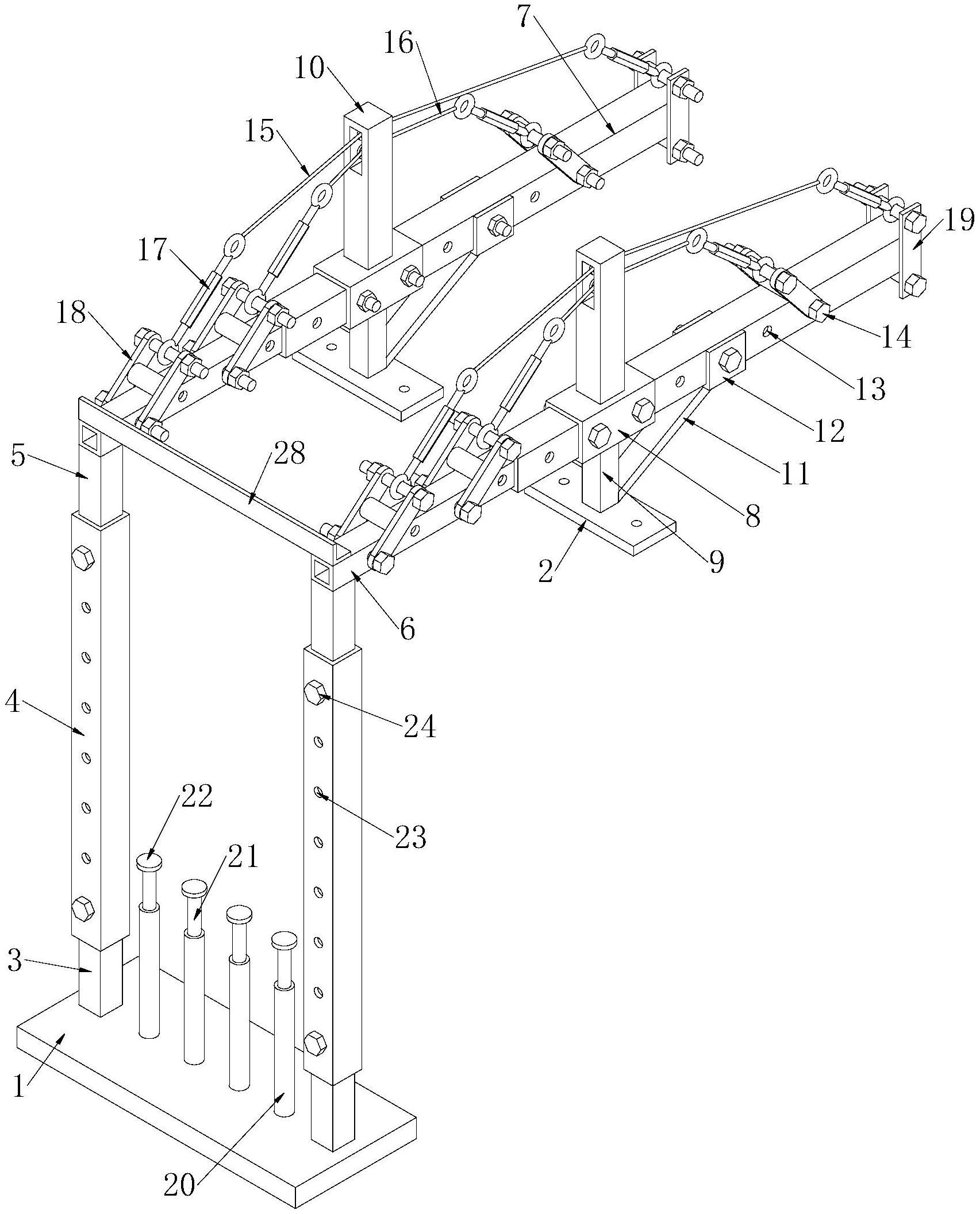 一种超高女儿墙吊篮用固定架
