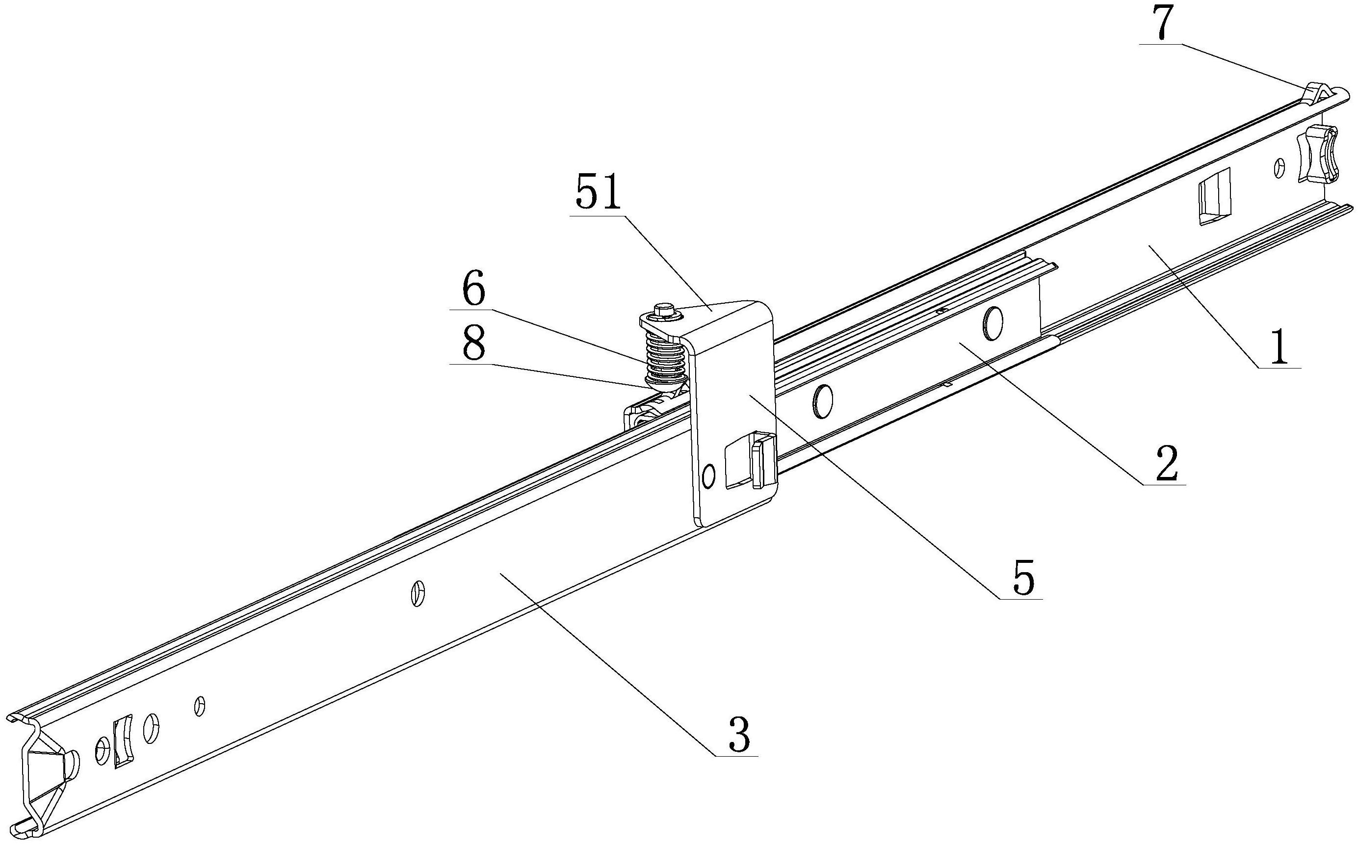 一种带有缓冲式制动功能的滑轨
