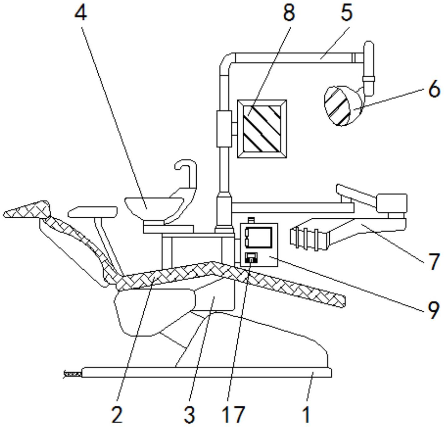 牙椅的结构图解图片
