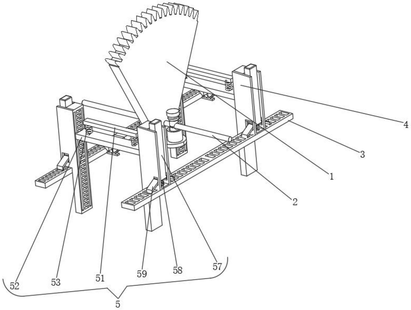 cn213176551u_一种抽架内扇形齿轮限位机构