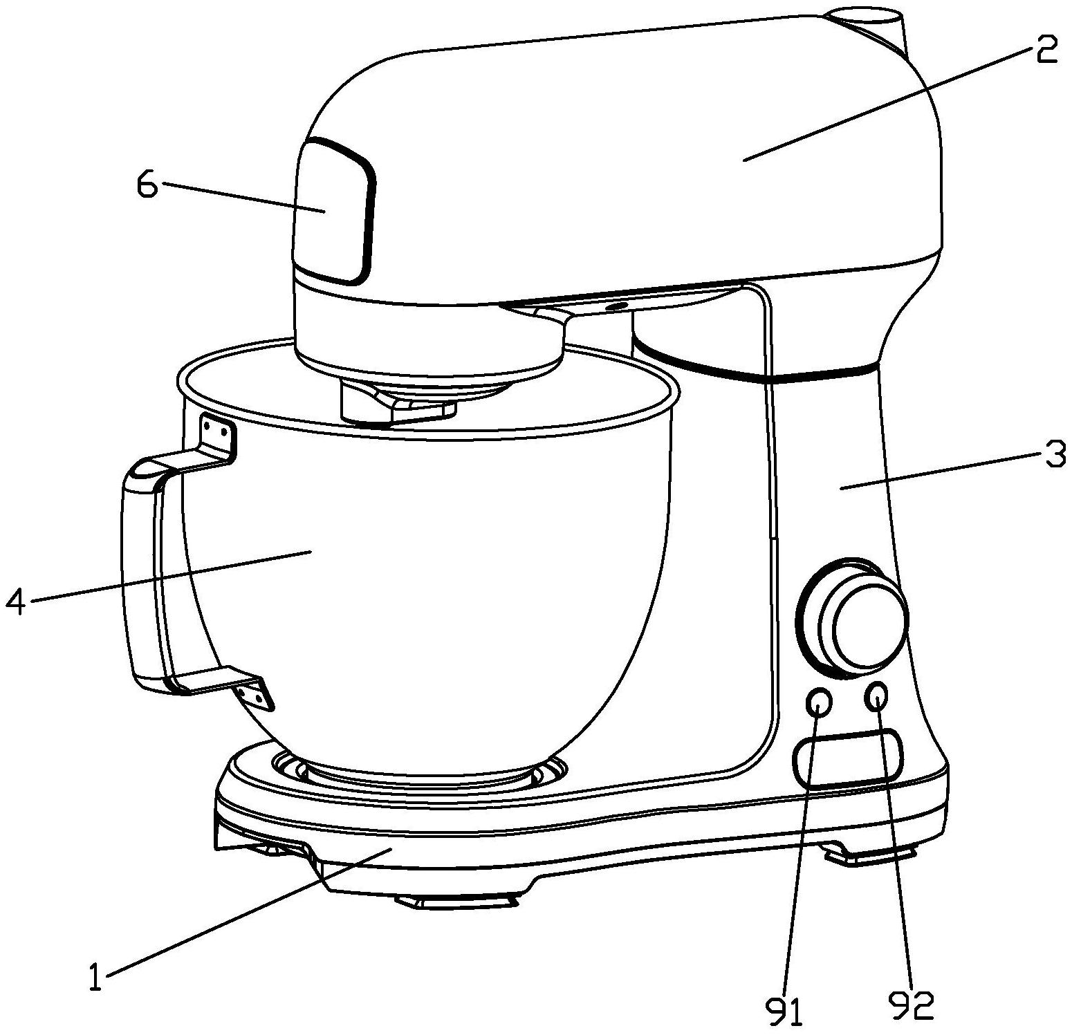 一种具备升降机头的厨师机