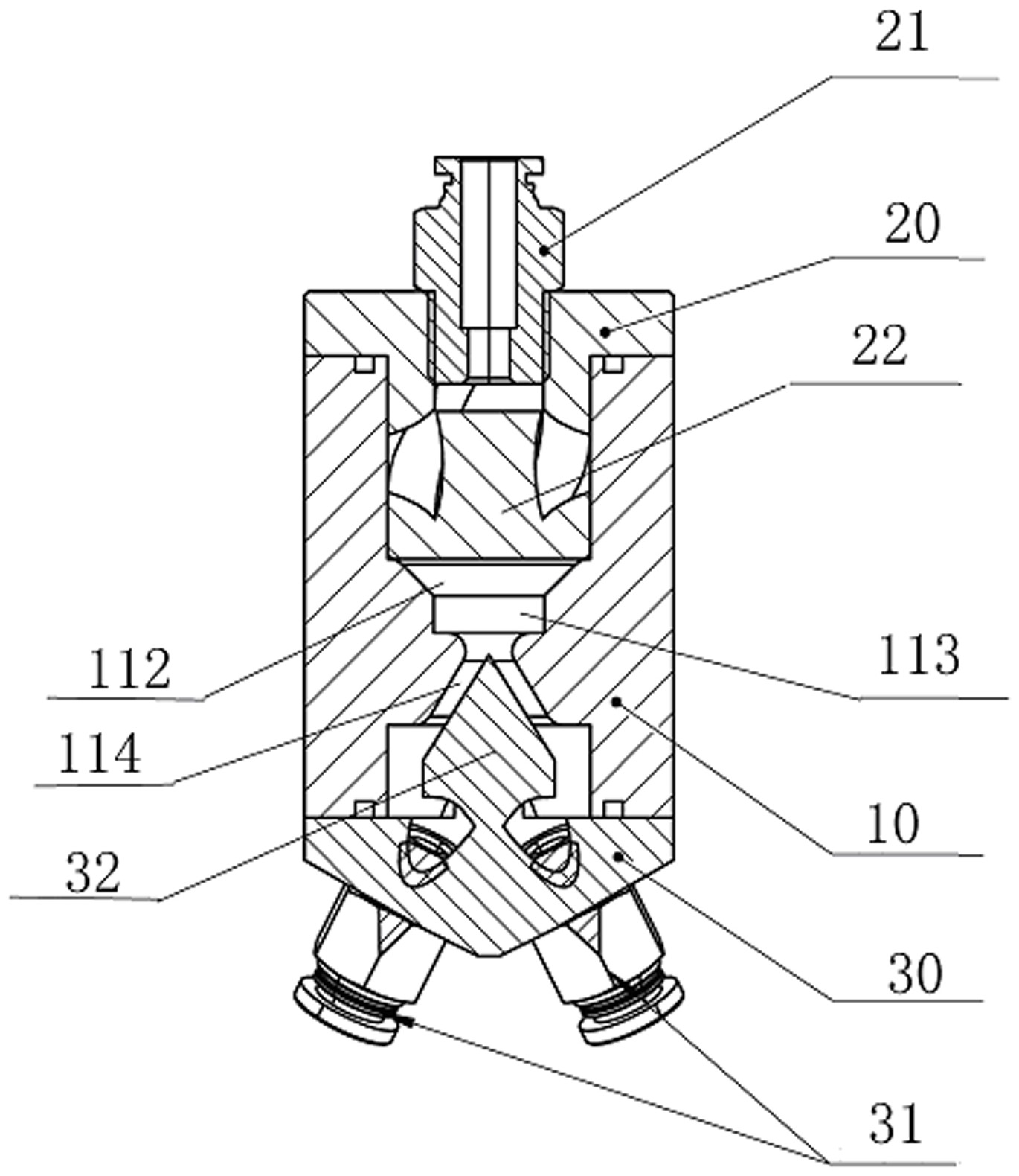 一种气体送粉分粉器
