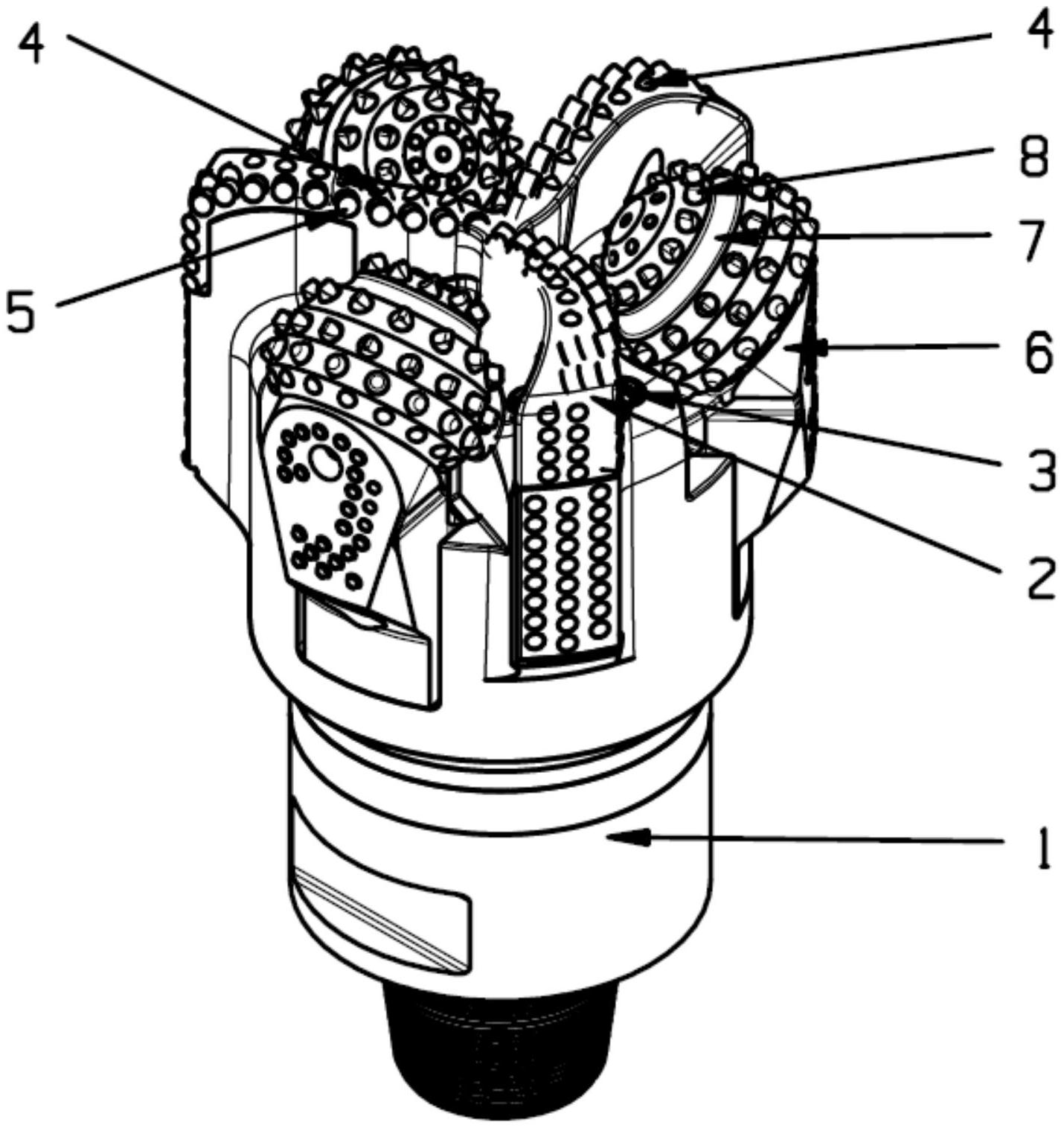 cn213205556u_一种可防止内锥出芯的混合钻头