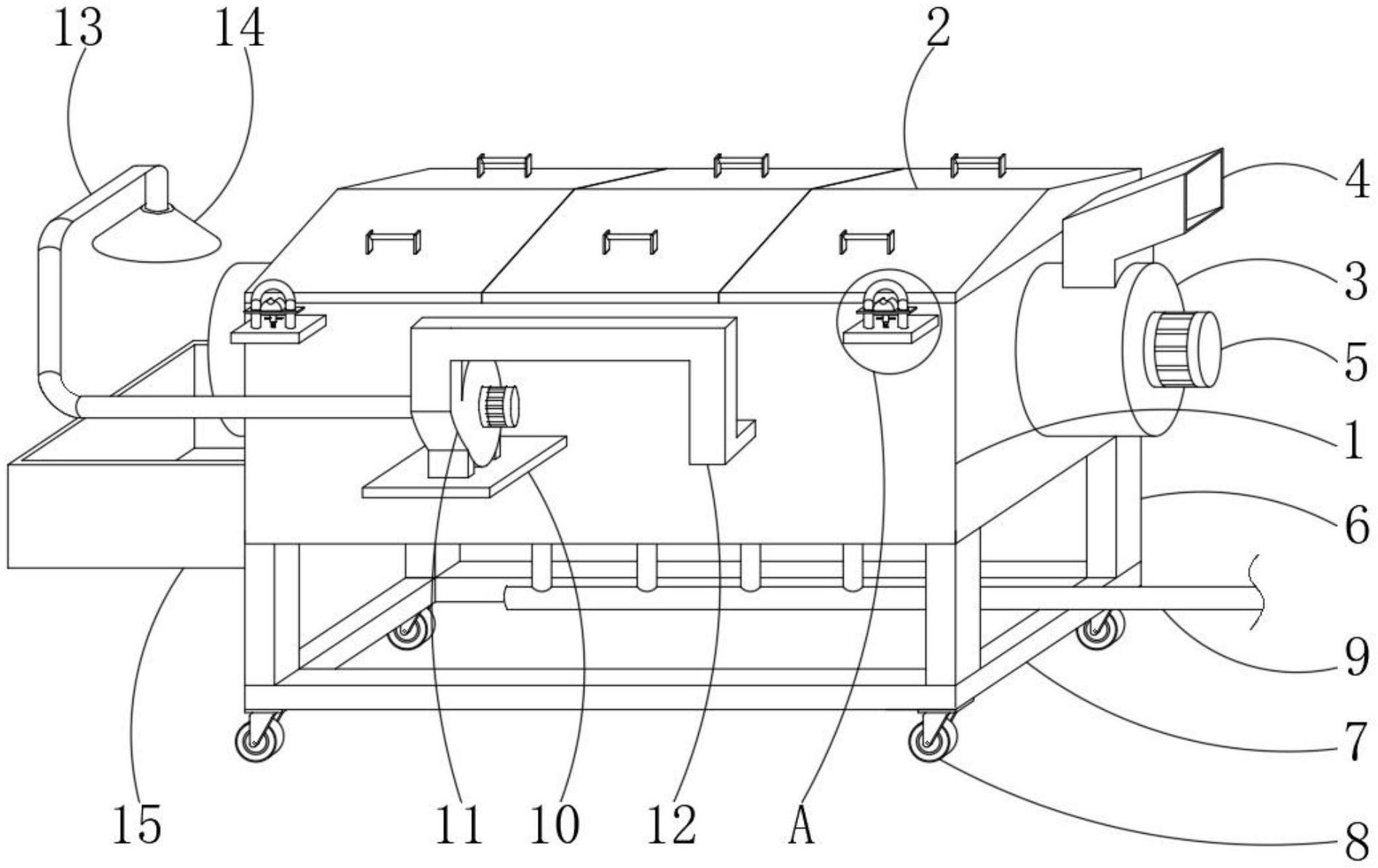 一种蒸汽螺旋漂烫机