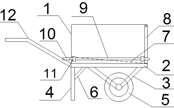 cn213228669u_一种建筑用方便卸料的单轮手推车