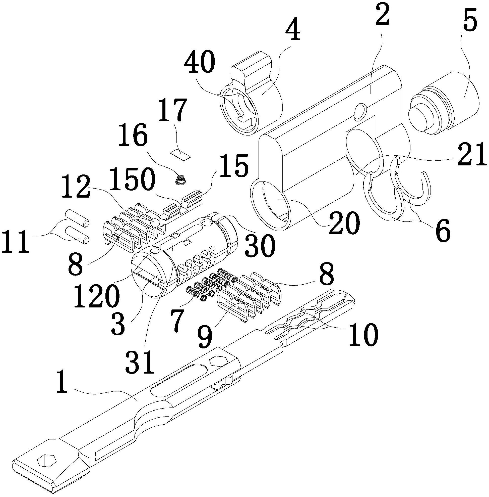 一种互开少的锁芯及其锁体专利