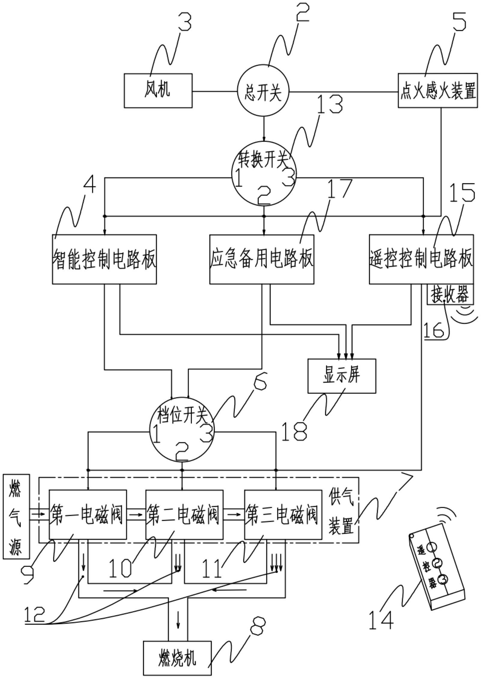 燃气灶电路图图片