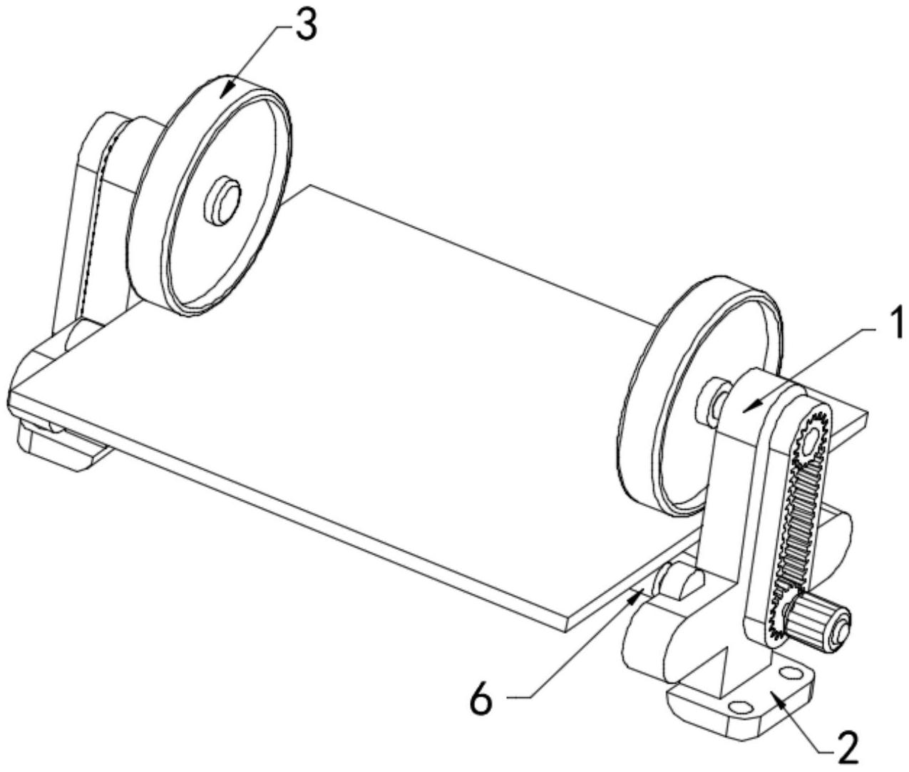 一种不限输送物料高度皮带压带轮