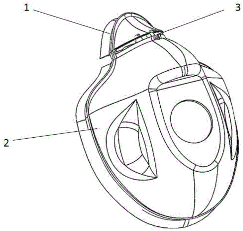 一种带胃管容纳口的无创呼吸机面罩