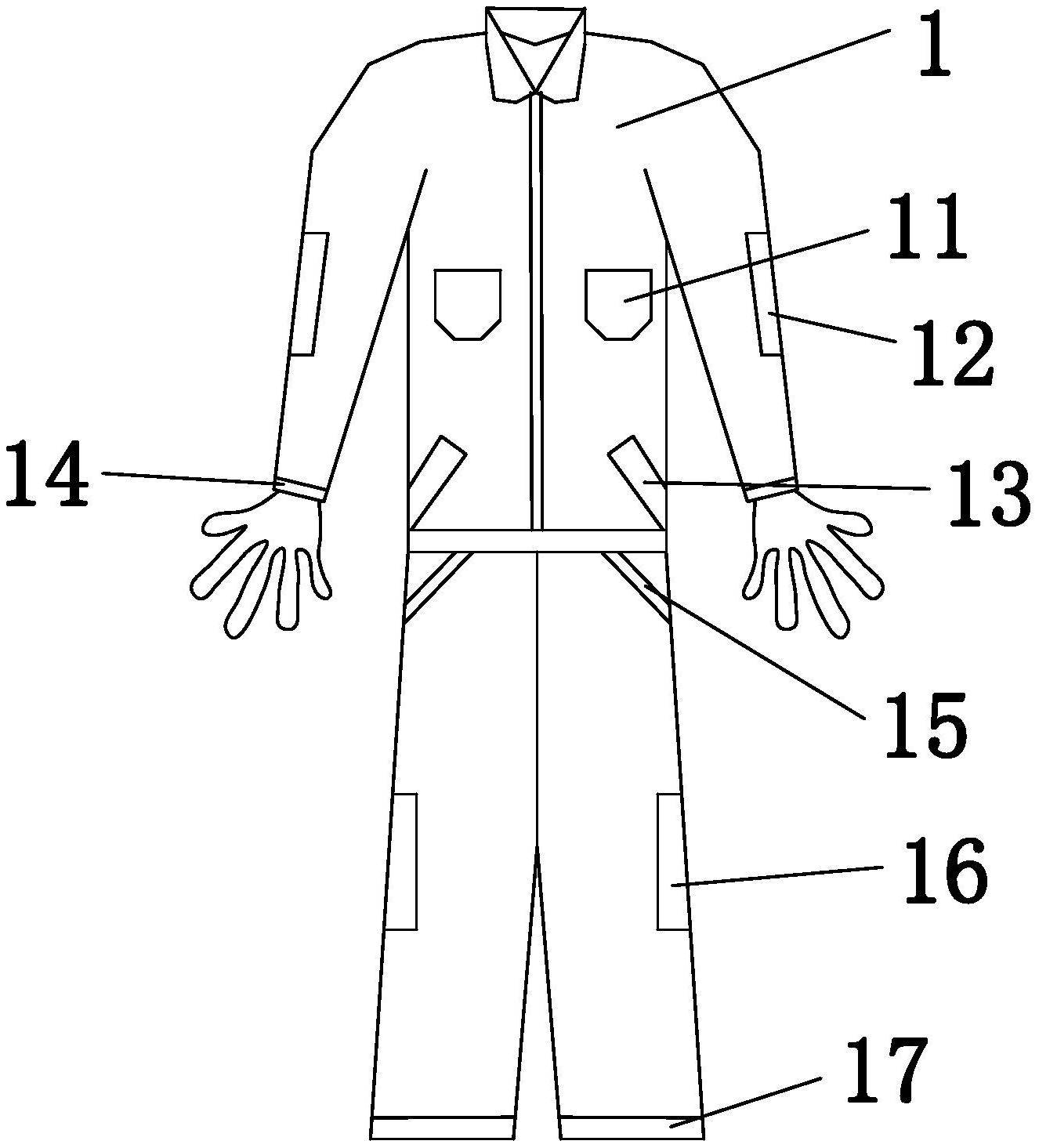 一种适用于加工车间的人身安全防护服