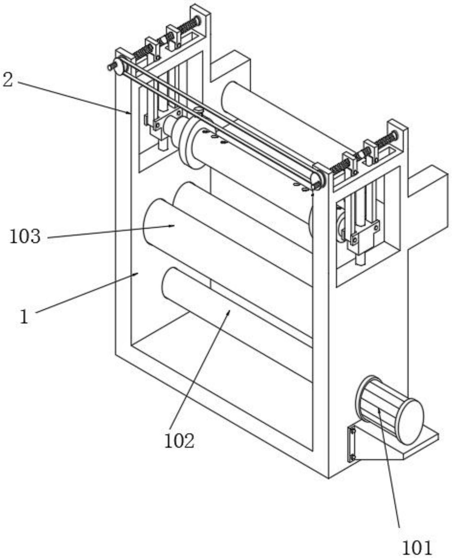 一种高速剑杆织机的经纱张力微调结构