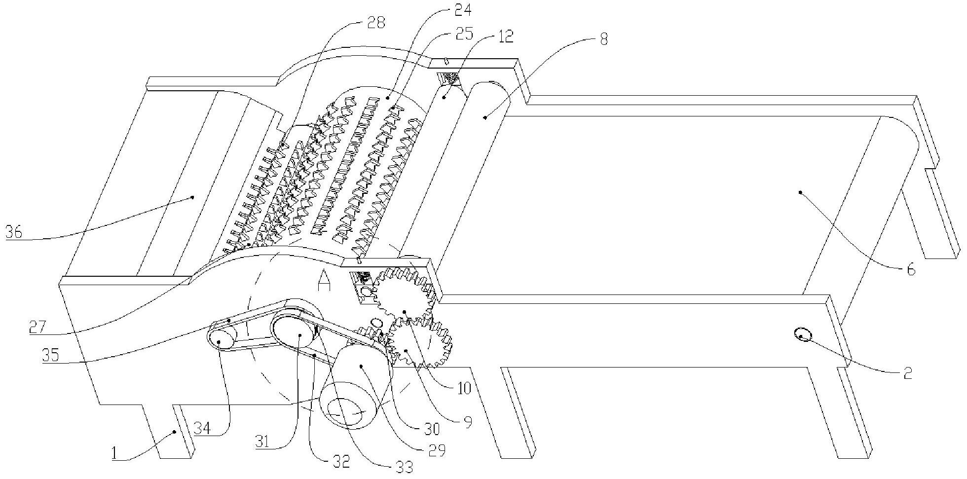 一种开松效果好的丝瓜络纤维开松机