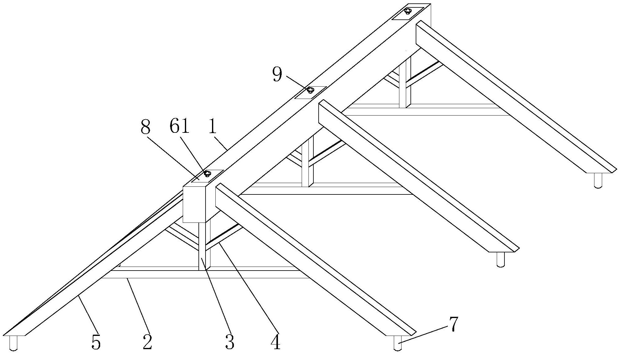 cn213390776u_一种钢结构建筑屋顶结构有效