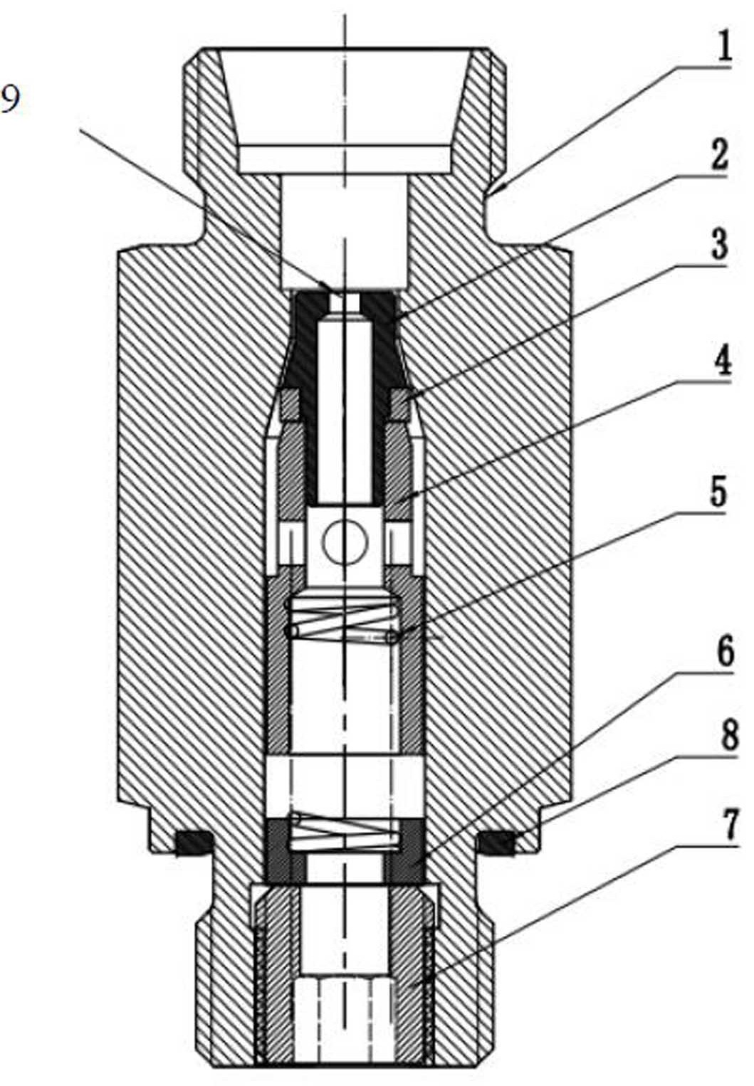 一种可更换阀芯的单向阻尼阀