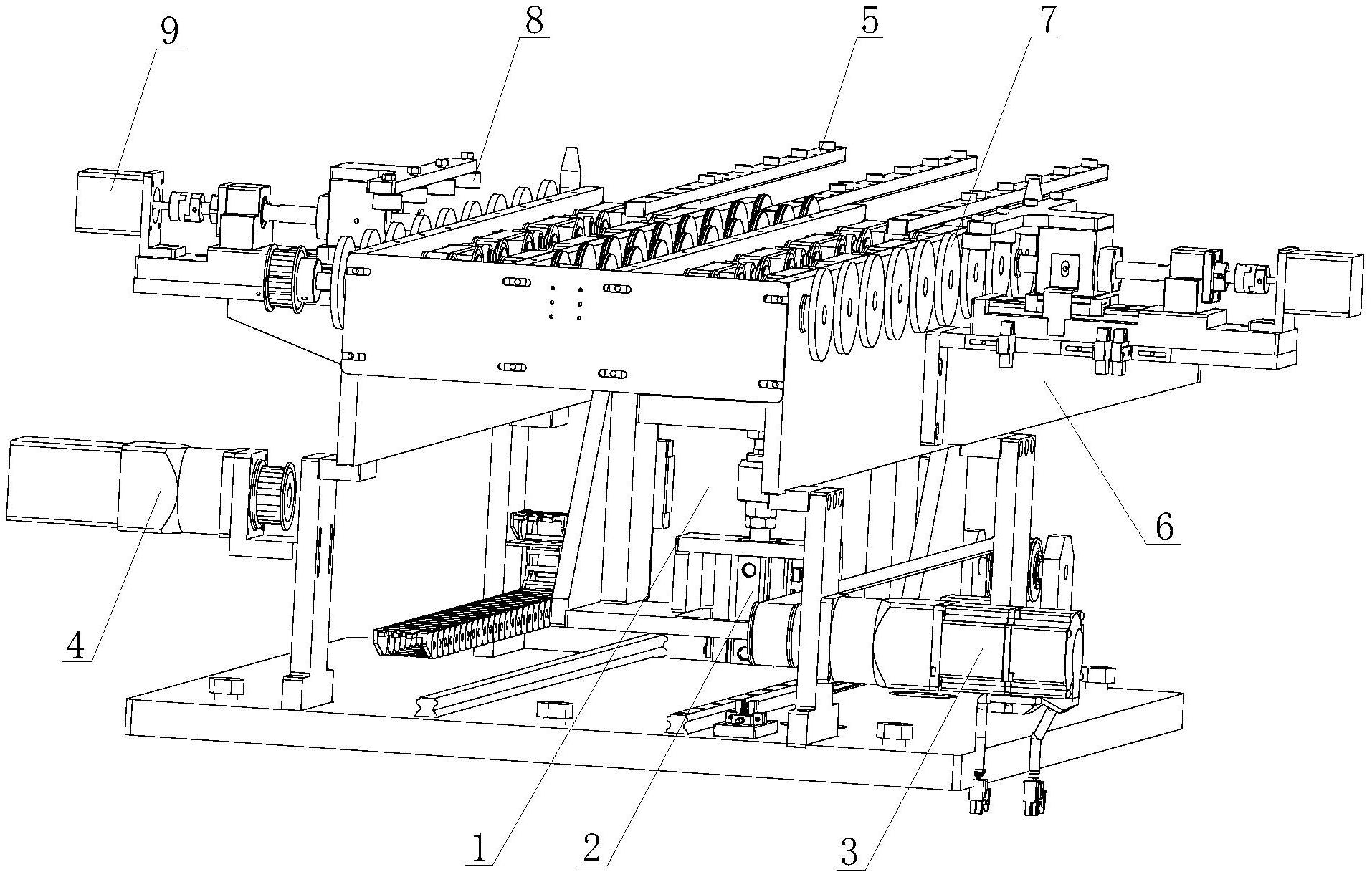 一种单面自动光刻机的进出料板结构