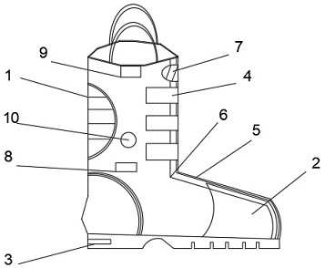 一种应用于火灾救援的消防专用靴