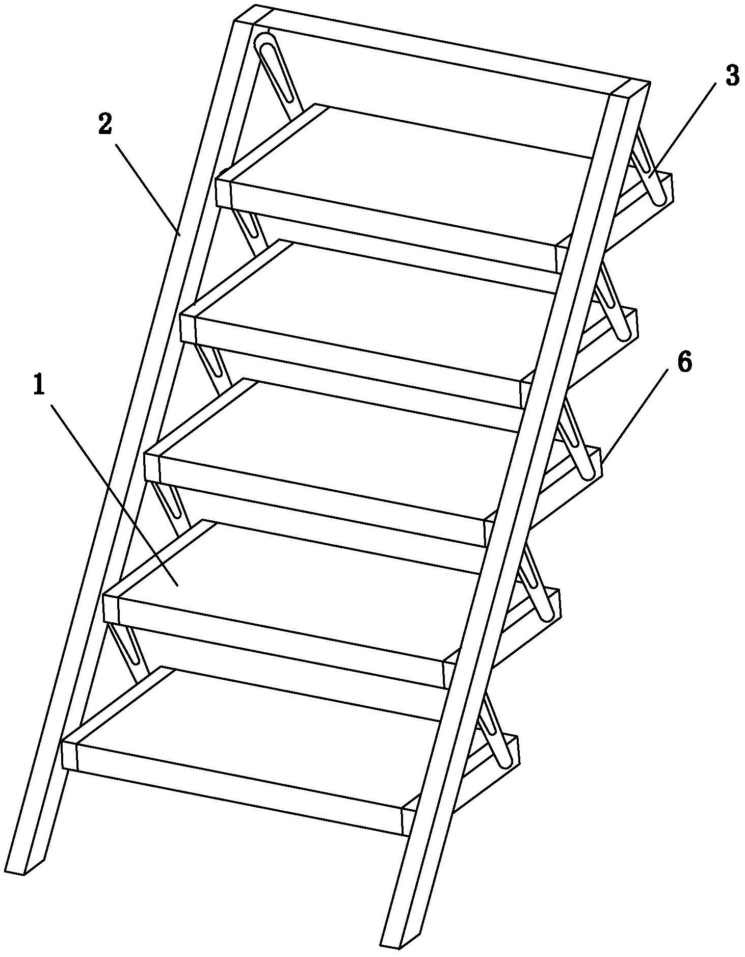 一种舞台金属装配式爬梯