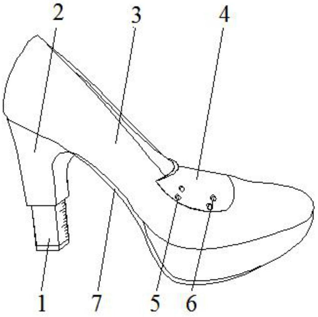 一種可以延長鞋面的高跟鞋