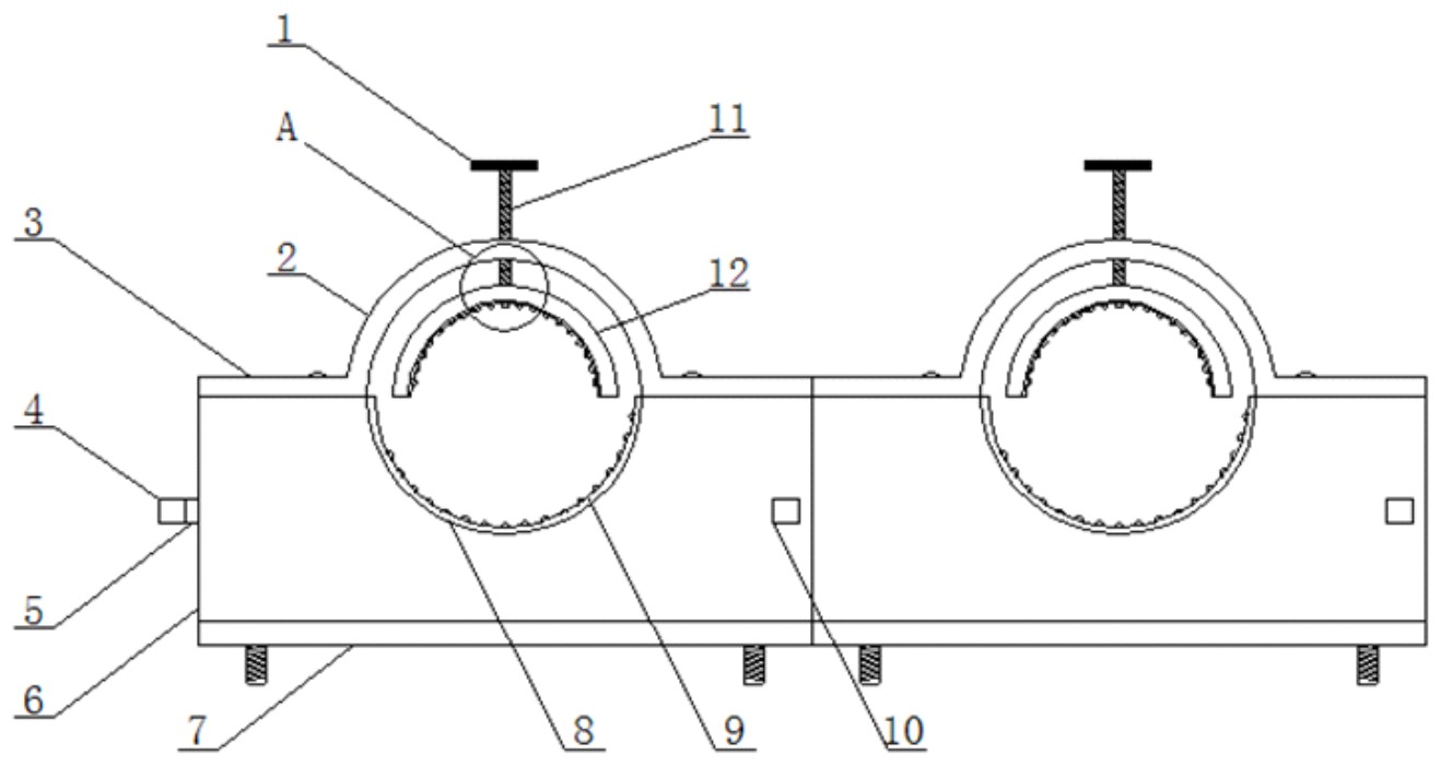 cn213442396u_一种汽车生产用线束安装固定支座有效