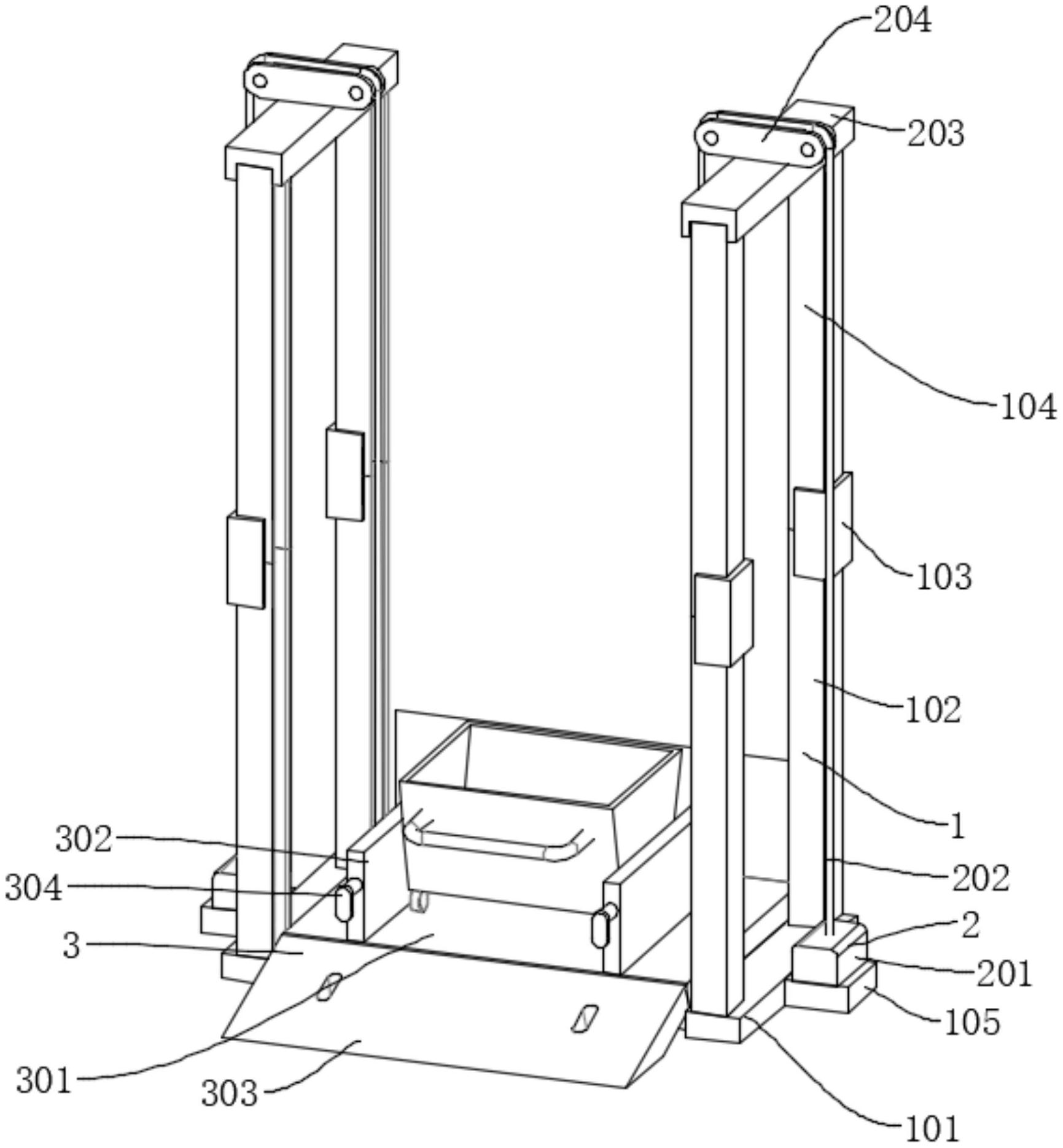 建筑施工用便于调节提升高度的物料提升装置